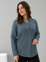 Блузка БЛ-22/пьедепуль-зеленый