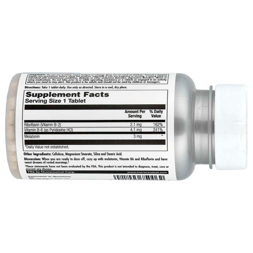 KAL, Мелатонин SR с витамином B6, 3 мг, 60 таблеток