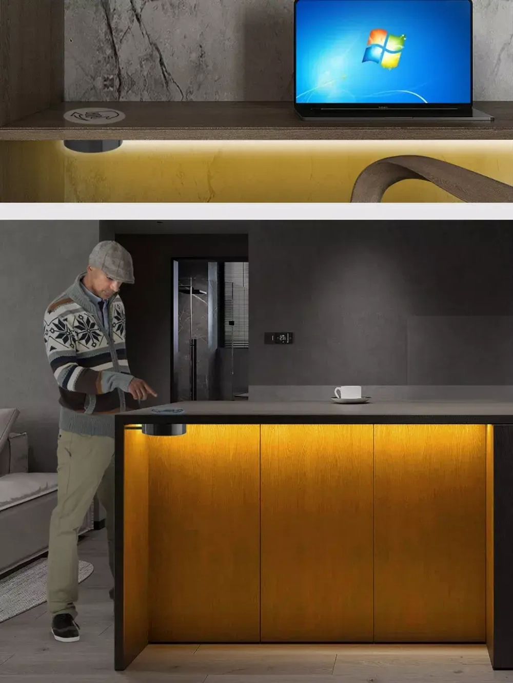 Неоновая лента светодиодная подсветка COB