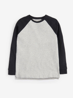 Лонгслив для мальчика Next 264-818, 3 шт., Хаки, Молочный, Серый