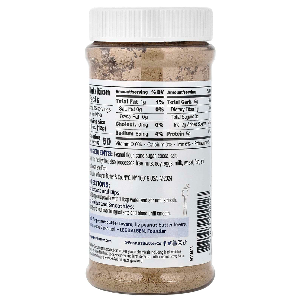 Peanut Butter & Co., арахисовый протеиновый порошок, какао, 184 г (6,5 унции)