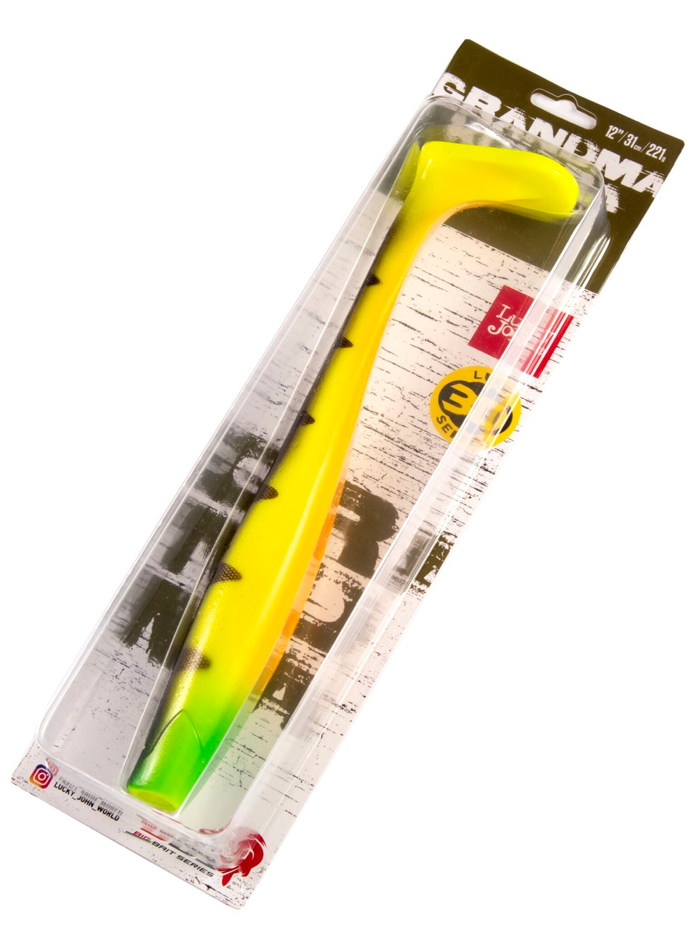 Виброхвост LJ 3D Series Kubira Swim Shad 12" (30 см), цвет PG30, 1 шт.