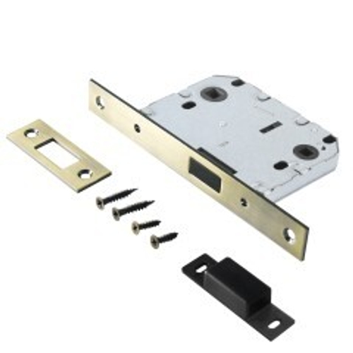 Защелка АЛЛЮР АРТ L7050 MS АВ старая бронза, магнитная б/ручек с фиксатором  / 11547