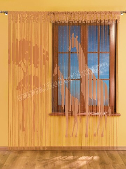 Шторы-лапша:   Гардина-лапша Zyraf (арт.  3332) WISAN - 90х240+150х240  см. (н)