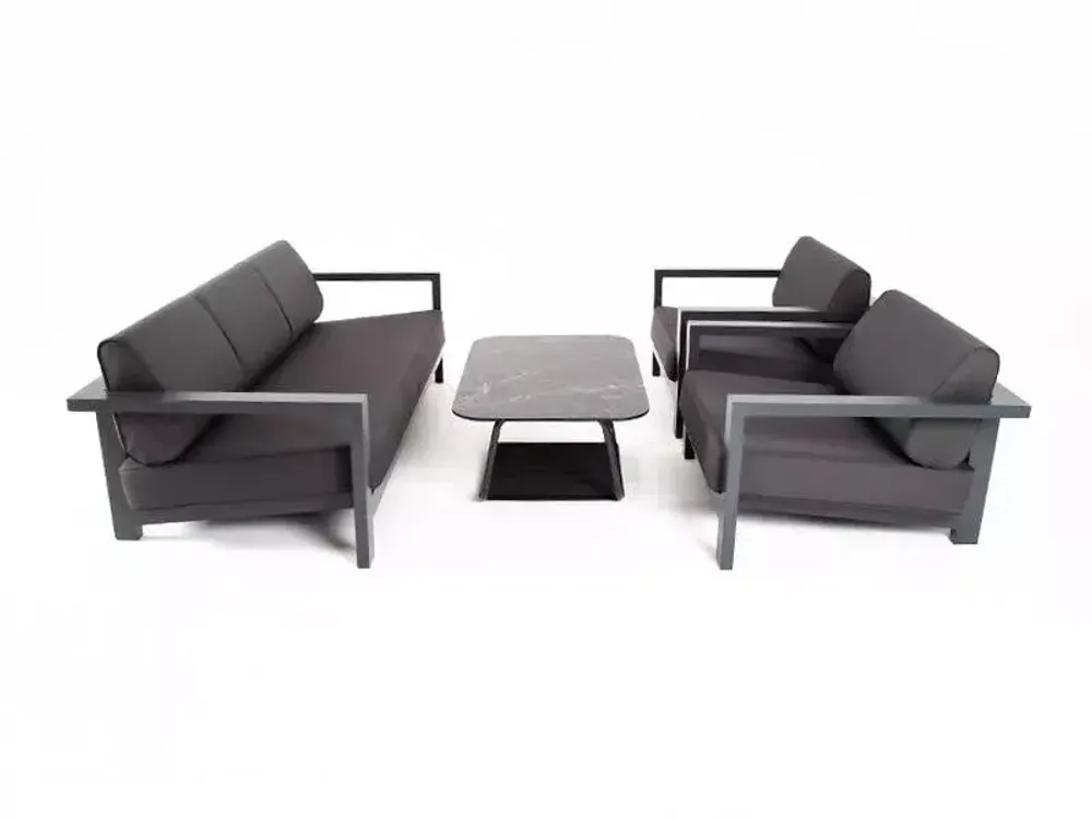 "Гранада" лаунж-зона из алюминия со столиком из HPL