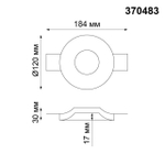 370483 SPOT NT19 557 белый Встраиваемый под покраску светильник IP20 GU10 50W 220V YESO