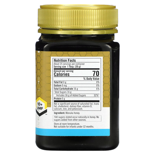 Flora, Мед манука, UMF 10+, MGO 250+, 500 г (17,6 унции)