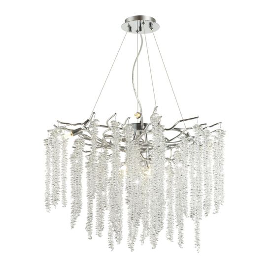 5004/8 HALL ODL23 637 серебристый/прозрачный металл/хрусталь Люстра G9 8*40W BANCHE