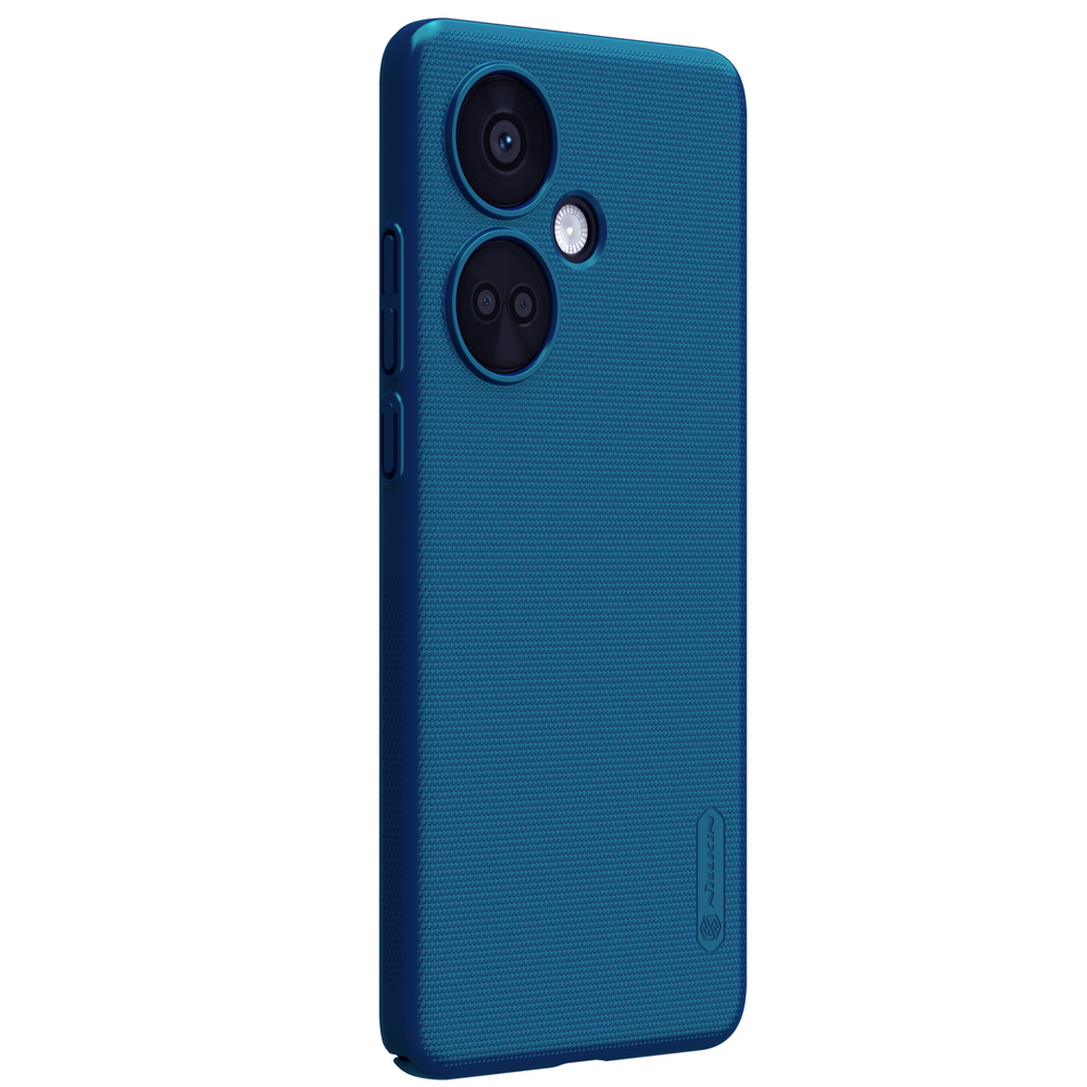 Тонкий жесткий чехол синего цвета (Peacock Blue) от Nillkin для OnePlus Nord CE3 5G, серия Super Frosted Shield