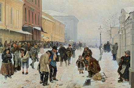 "Ночлежный дом", Маковский В. Е., картина для интерьера (репродукция)