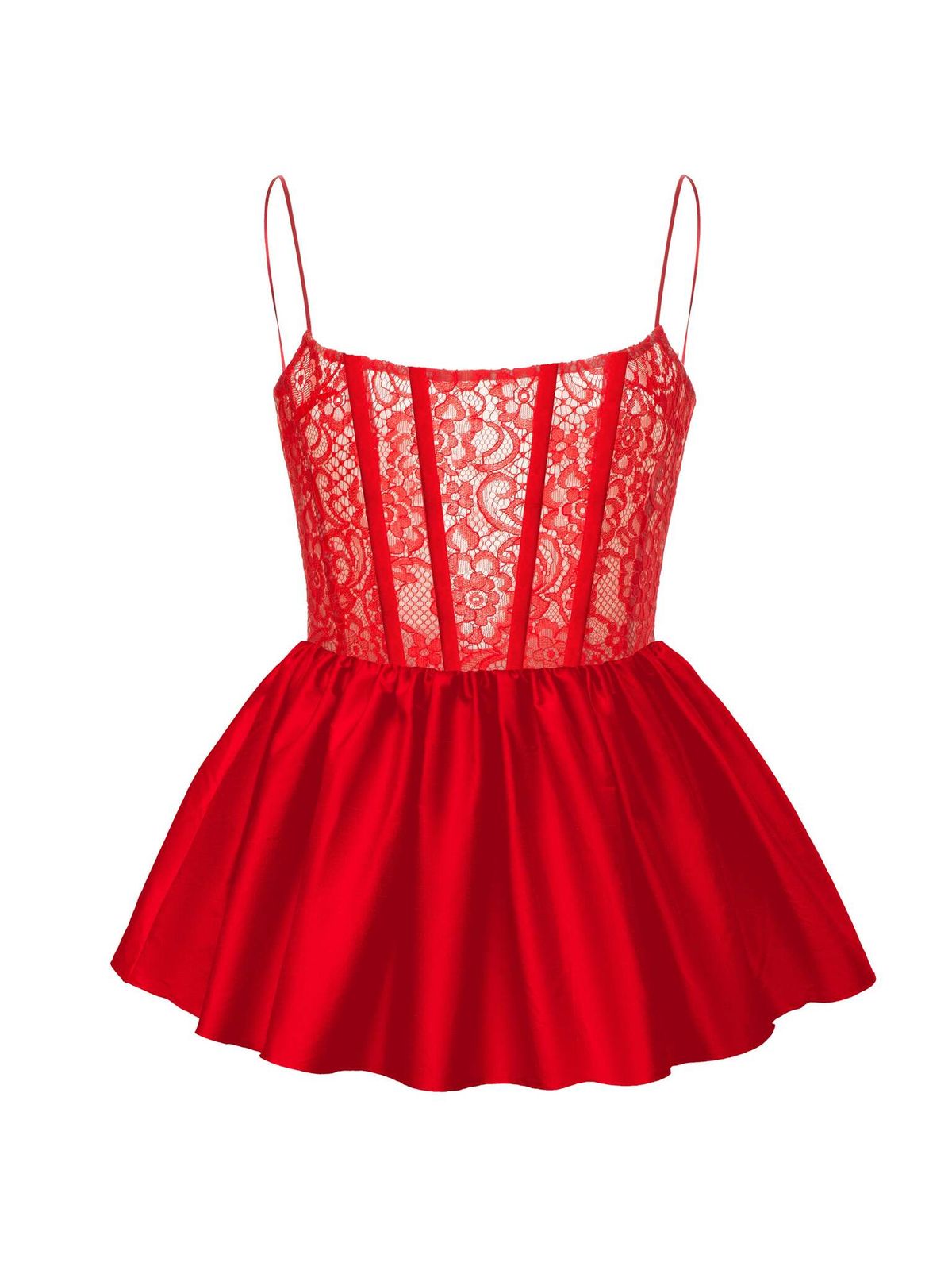 Кружевной топ с баской