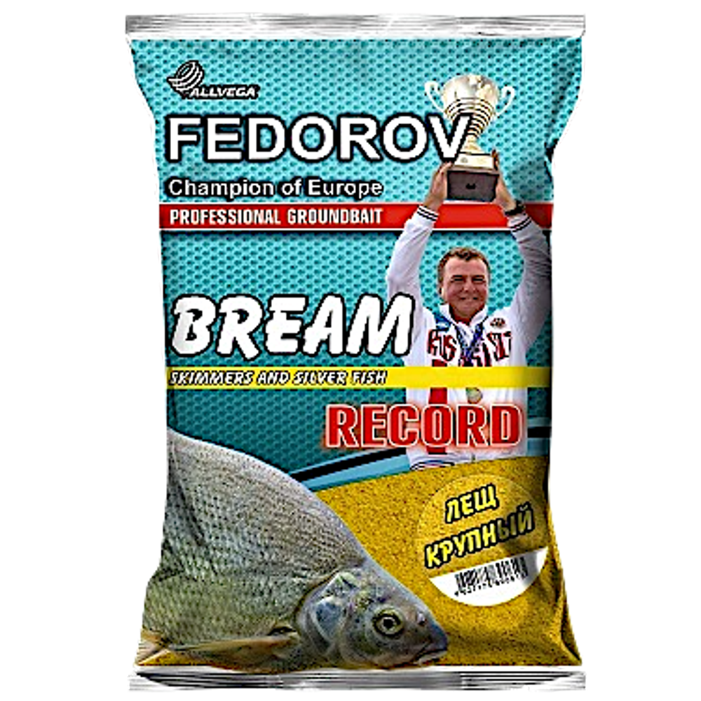 Прикормка рыб. Allvega Fedorov Record 1кг Лещ крупный