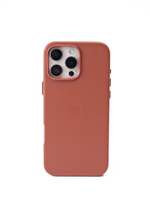 Кожаный чехол Leather Case iPhone 16 Pro MAX Темно Коричневый