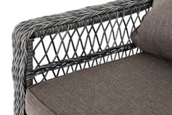 "Гранд Латте" диван трехместный из искусственного ротанга, цвет графит