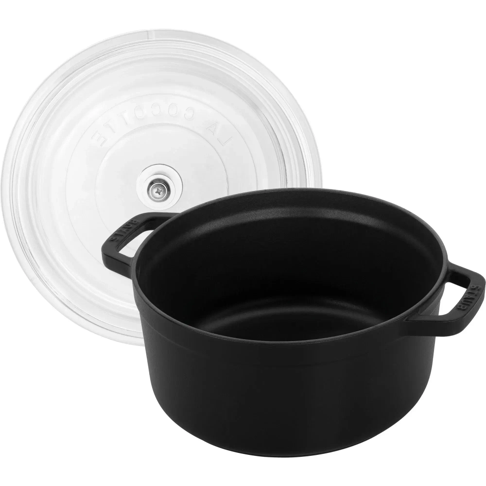STAUB Чугунная кастрюля La Cocotte 24 см 3,8 л черная