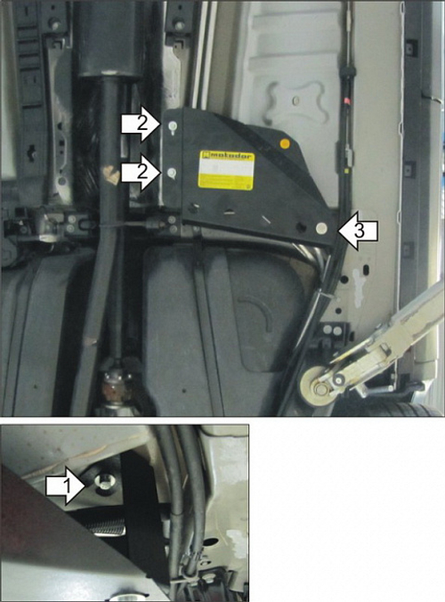 Усиленная защита Motodor трубок кондиционера. 2 мм, сталь. для Ford Explorer 2012-2019 арт.00751