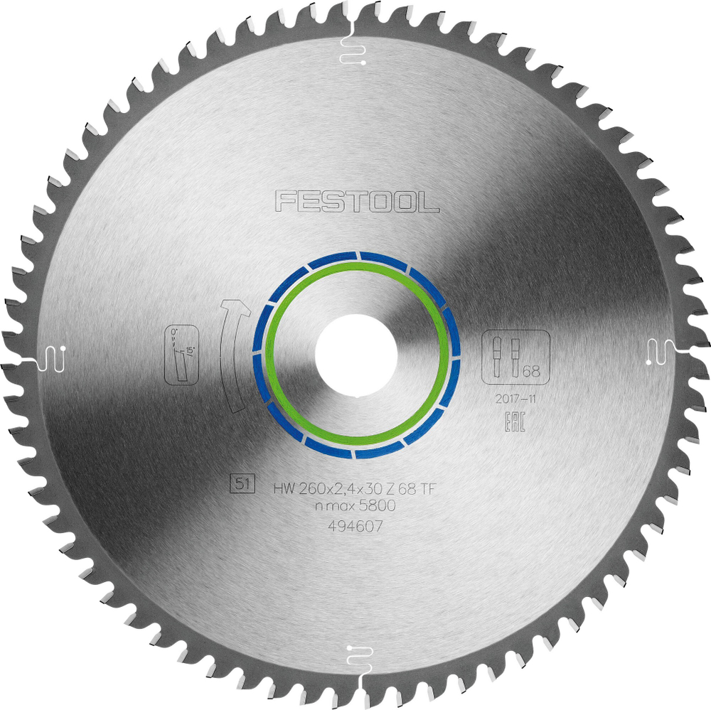Комплект пильных дисков KSB-SORT/3 W/A 260x2,5 мм FESTOOL 578570