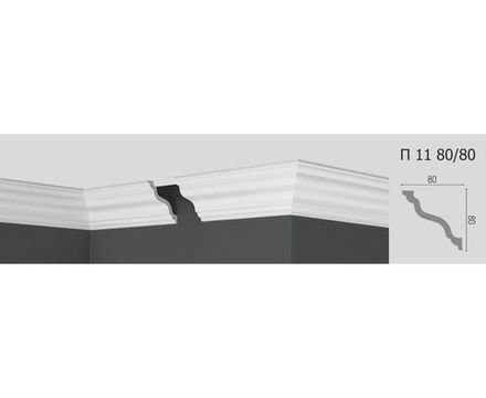 Плинтус потолочный Де-Багет 80x80