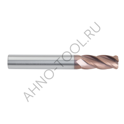 Фреза твердосплавная радиусная  10мм (L=75, l=25, хв=10) Z4 35° по стали, нержавеющей стали, чугуну, с радиусной фаской BRGM-4R-D10.0R2.0 AHNO
