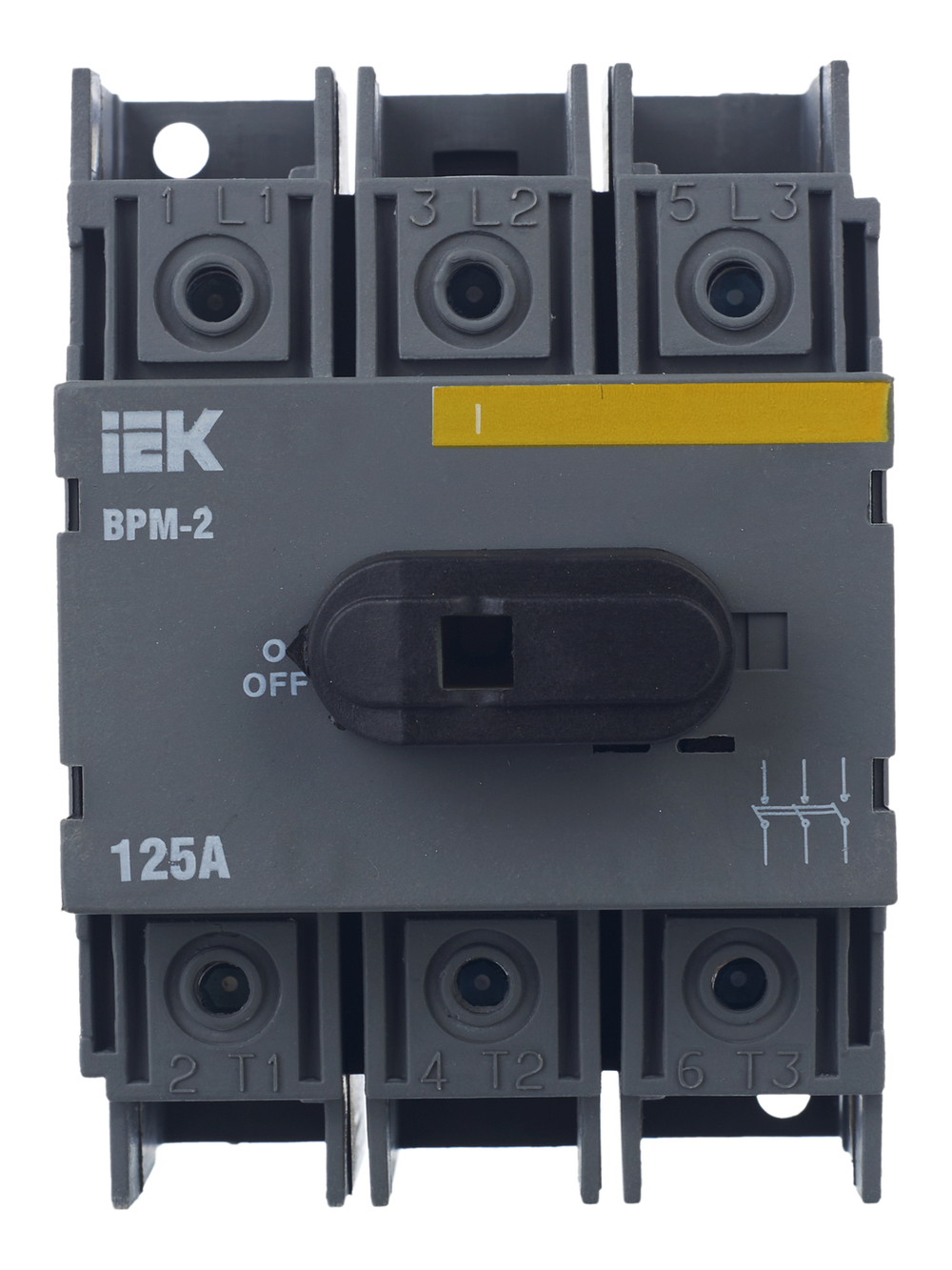 Выключатель-разъединитель модульный ВРМ-2 3P 125А IEK