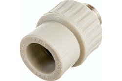 Муфта комбинированная PPR нар. р. 20х1/2, серый, РТП (10942)