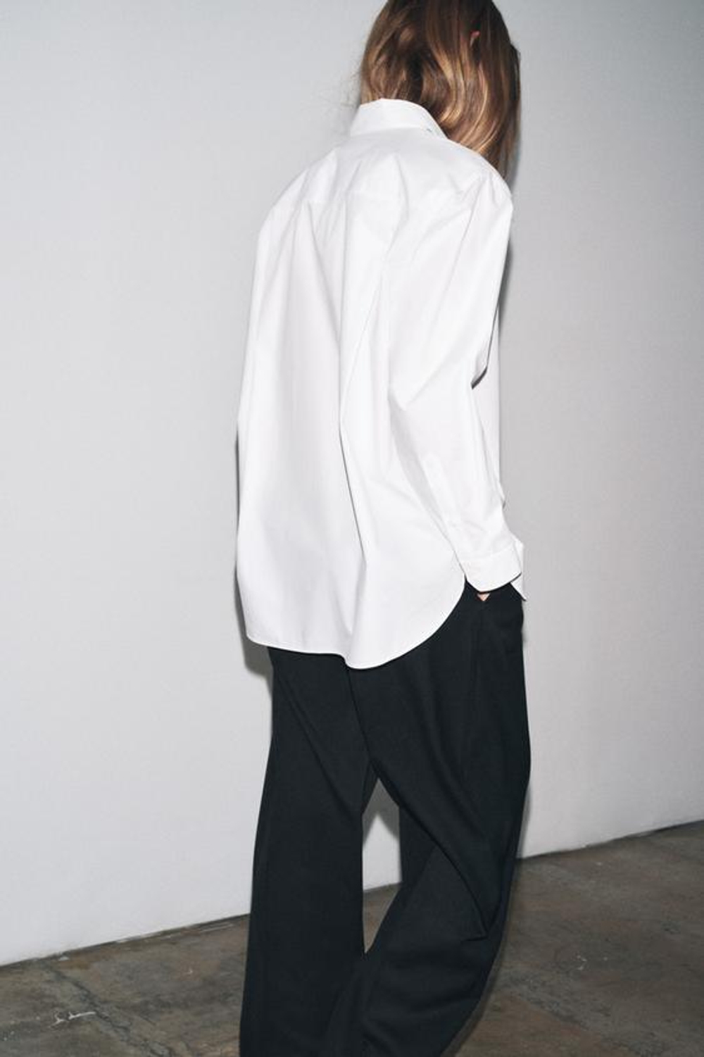 ZARA БРЮКИ С ОТЛОЖНЫМ ПОЯСОМ ИЗ ШЕРСТИ — ZW COLLECTION, ЧЕРНЫЙ