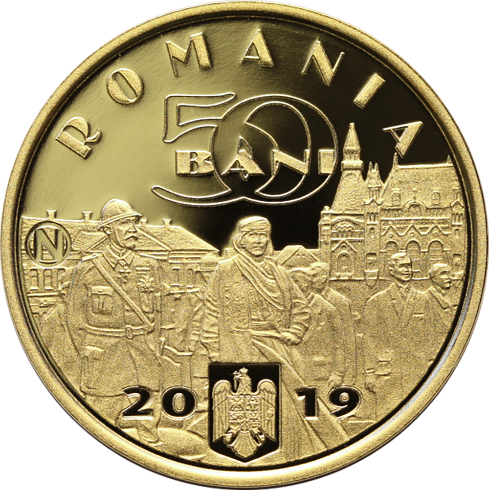 50 бани 2019 г. Румыния. Король Фердинанд. UNC