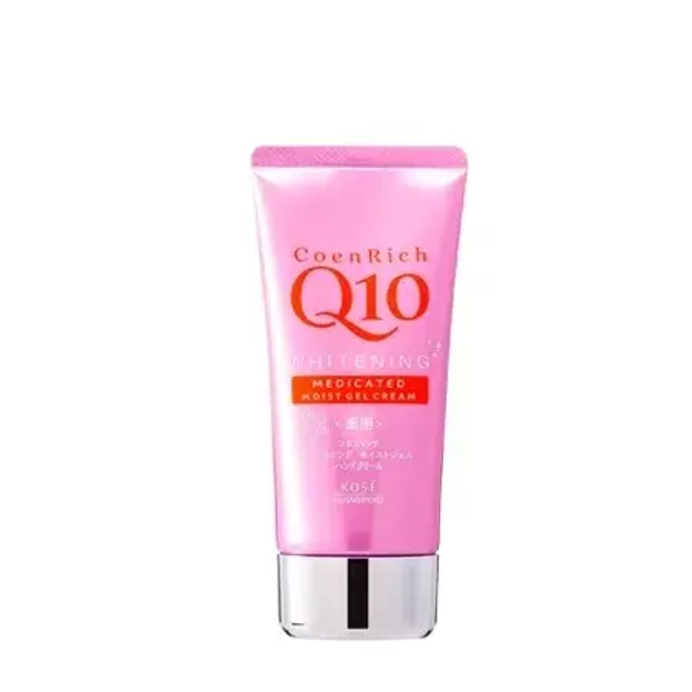 KOSE Coen Rich Q10 Moist Gel Легкий гелевый крем для рук с коэнзимом Q10, с увлажняющим, осветляющим и омолаживающим действием, с легким цветочным ароматом, 80г.