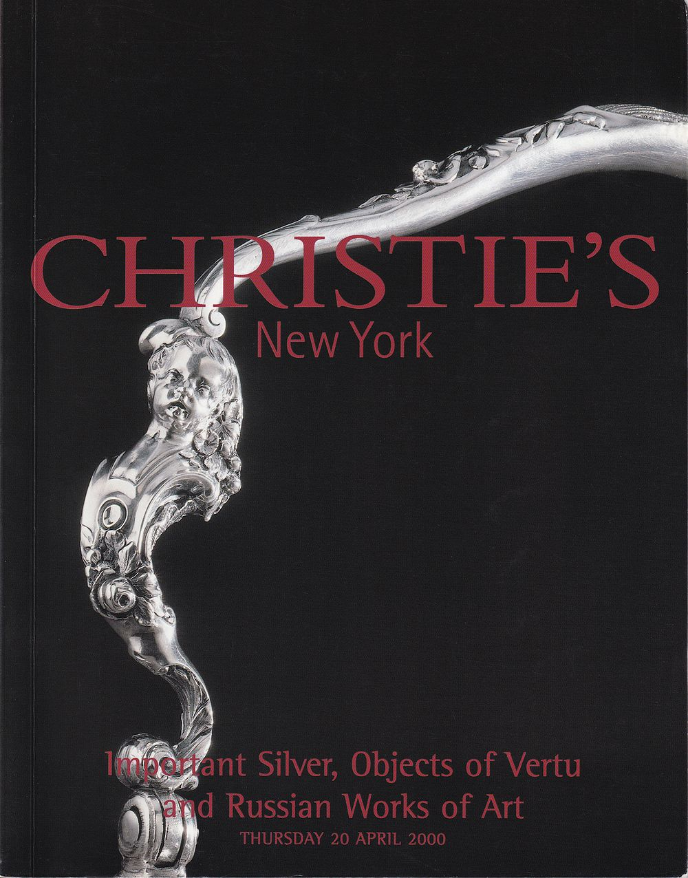 Каталог аукциона Christie’s, Нью-Йорк, Шедевры изделий из серебра, предметы роскоши и русское декоративно-прикладное искусство от 20 апреля 2000 года