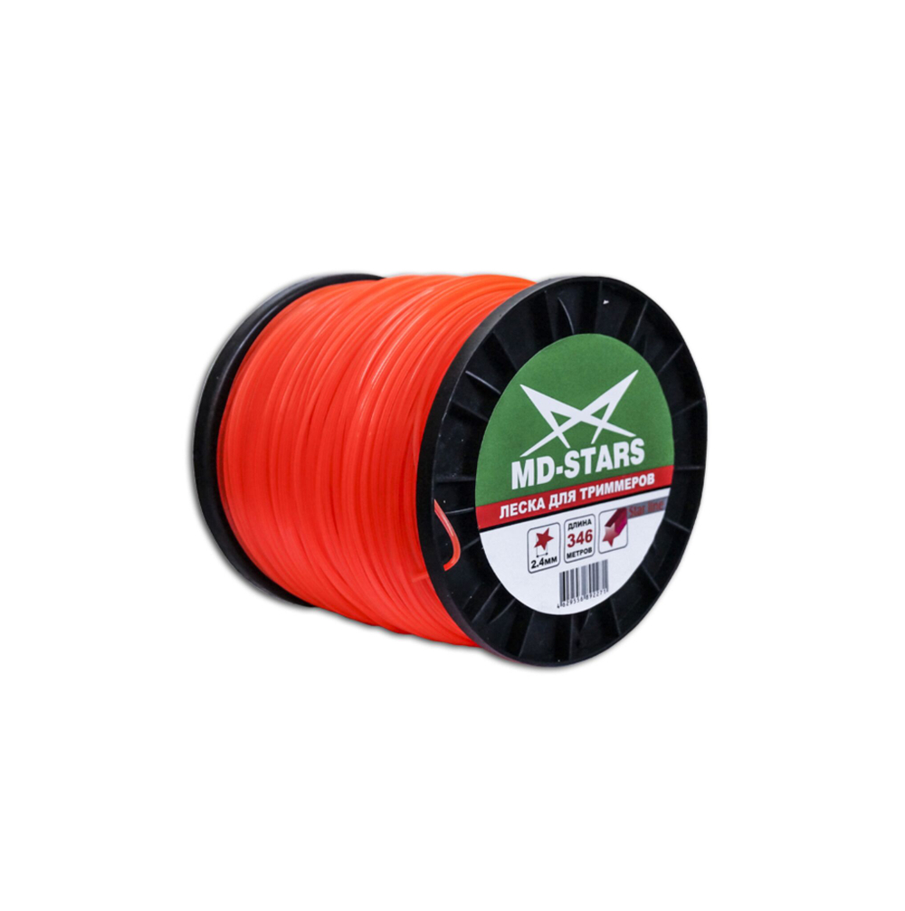 MD-STARS Леска для триммера STAR LINE (звездочка) ф2,4мм х 346м х 1,35кг