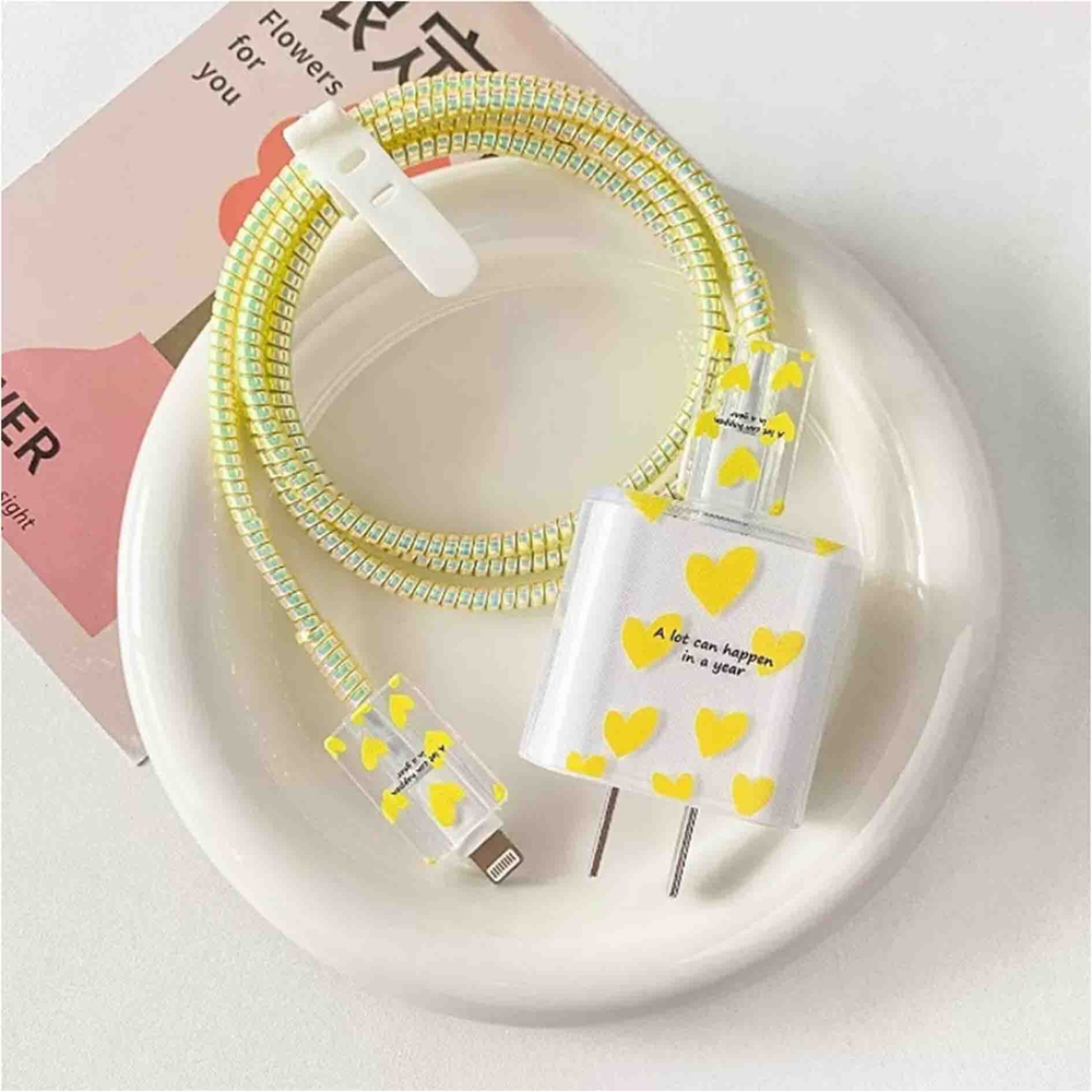 Защитный чехол для зарядного устройства Сердечки