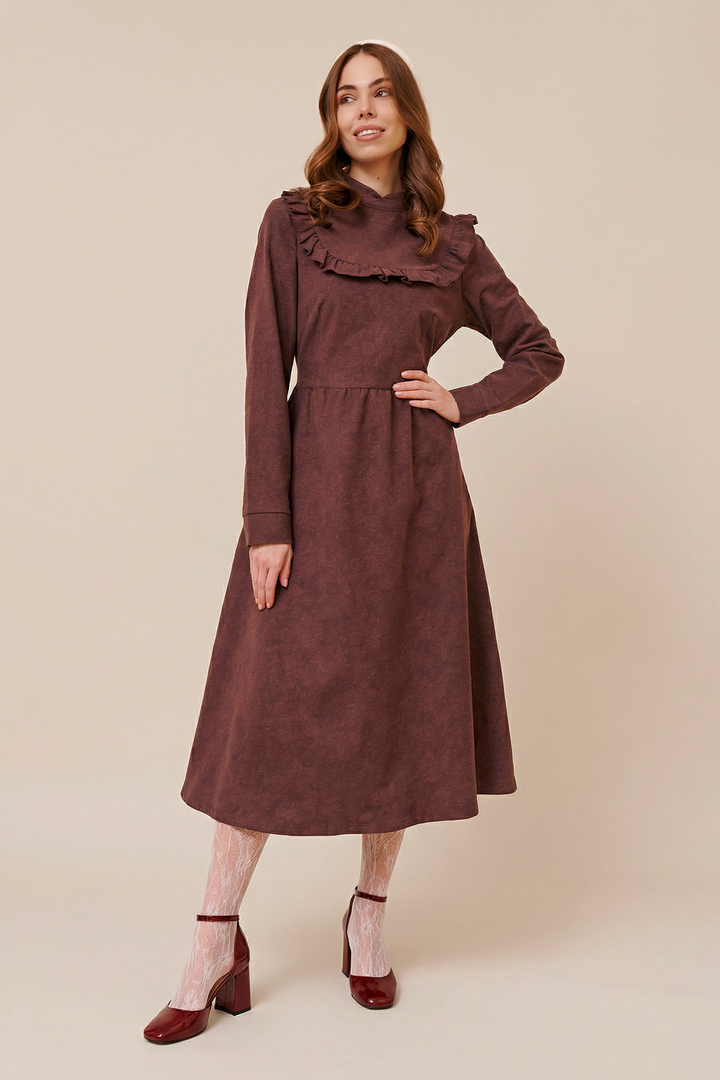 Платье с вшитой манишкой