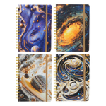 Блокнот Basir на резинке, формат А5, серия "Галактика", переплет 7БЦ, 21*14.5 см, 80 листов, ассорти