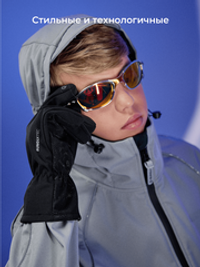 Перчатки Softshell "Уголь" Bungly tec 7+