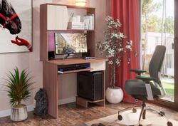 Стол компьютерный № 2 Ясень шимо темный / Ясень шимо светлый