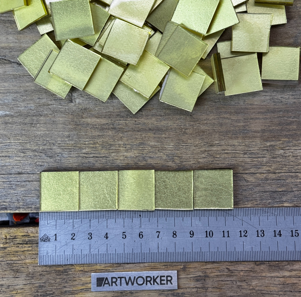 Золотая смальта на основе серебра 22х22 мм (8 гр) - 4 мм