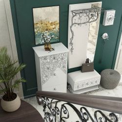 Комод Терра-4 с 4 ящиками Айс Античное серебро