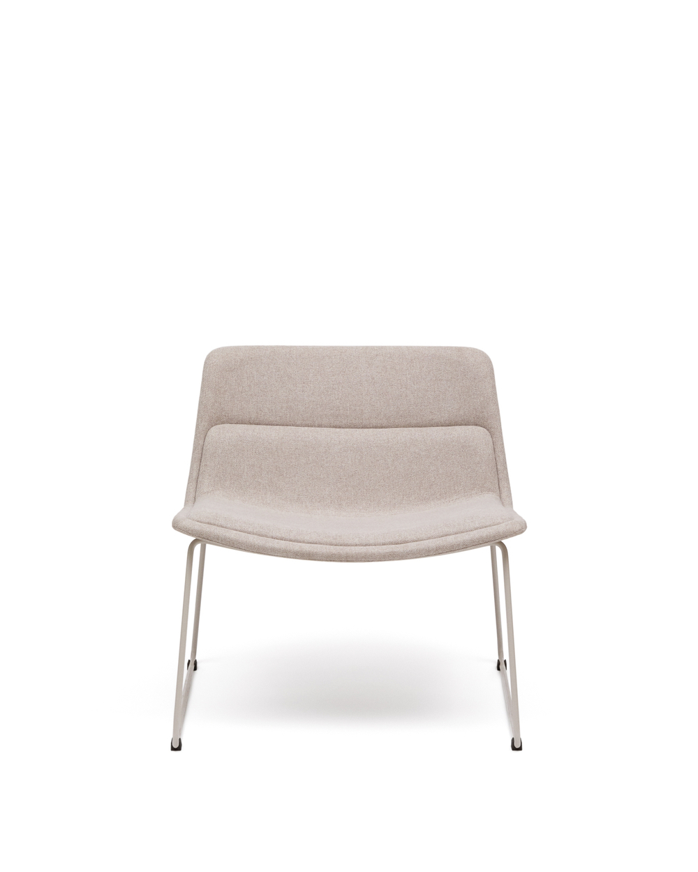 Кресло Zahara бежевого цвета и сталь в бежевой отделке