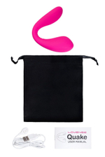 Ярко-розовый многофункциональный стимулятор для пар Dolce