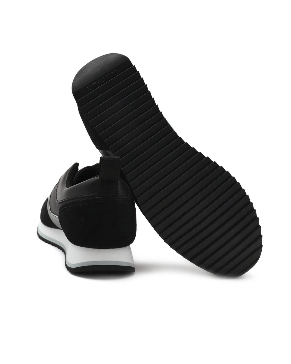 Кожаные кроссовки Calvin Klein - черный(HM0HM00985)