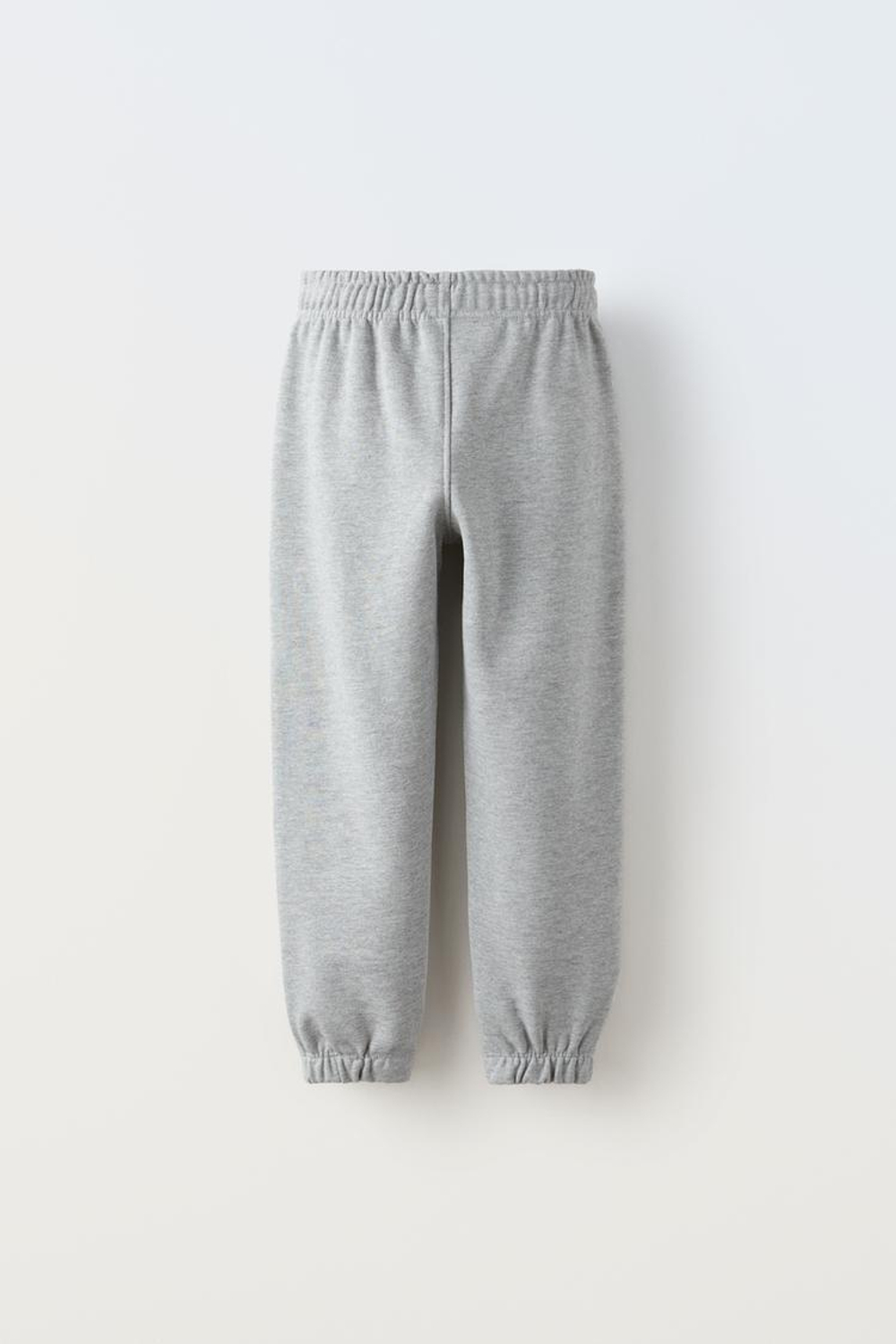 ZARA БРЮКИ С ВЫШИТОЙ НАДПИСЬЮ, СЕРЫЙ С МЕЛАНЖЕВЫМ ЭФФЕКТОМ