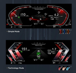 Электронная панель приборов для BMW 6 серия F06 2014-2019 (без проекции на лобовое) - Carmedia NH-LCD-B01-F06 с ЖК 12.3" экраном QLED