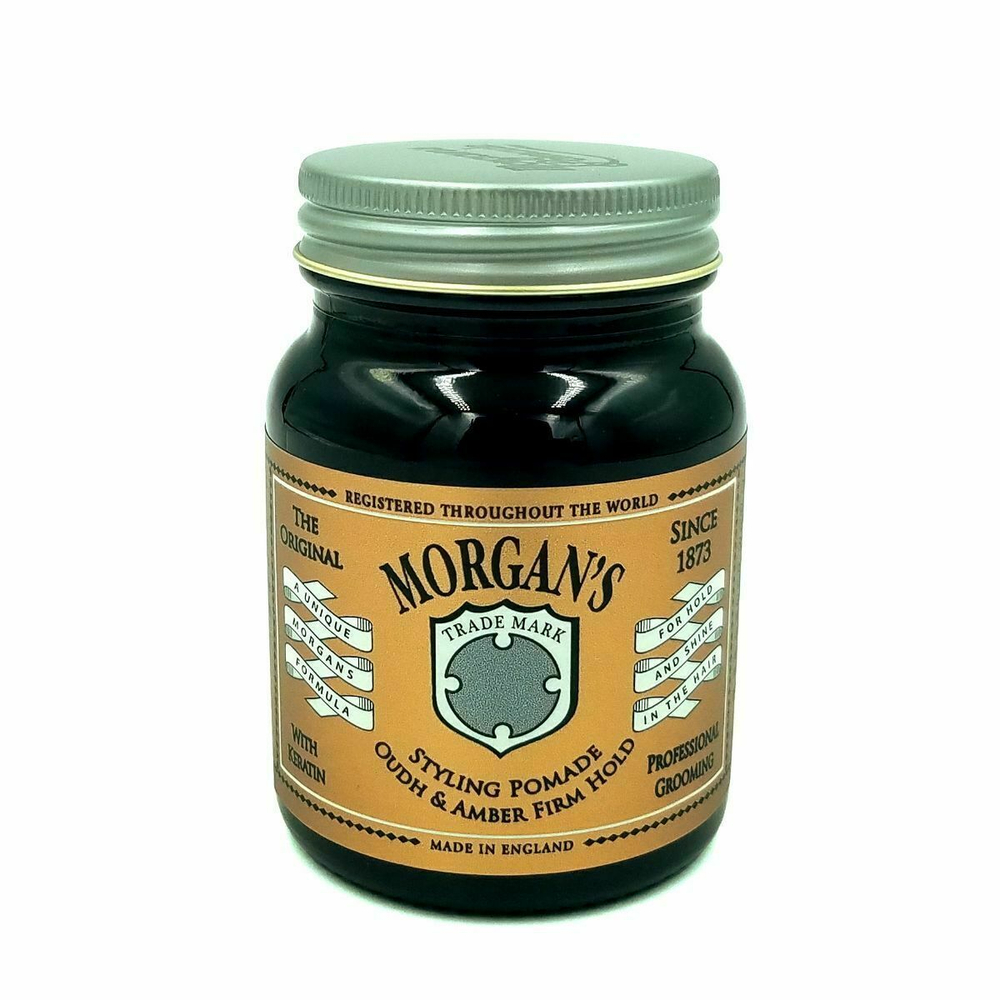 Morgans Pomade Oudh & Amber - Помада для укладки  Сильная фиксация / Сильный блеск 100 г