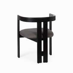 Стул Irma черный с серой обивкой