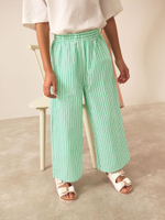 Брюки широкие для девочки Next AB1-540, Зеленый, Белый