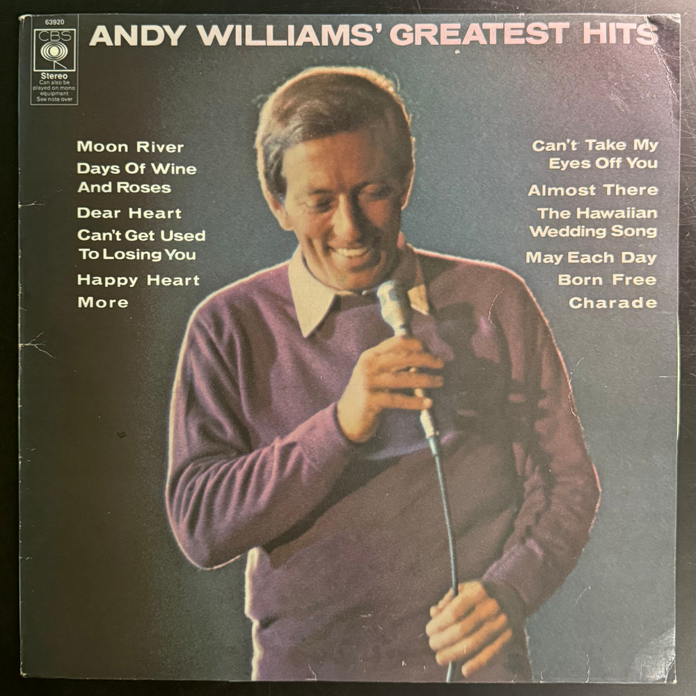 Andy Williams - Andy Williams' Greatest Hits (Англия 1970г.)