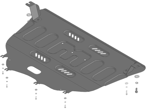 Защита картера двигателя, КПП. 2 мм, Сталь. для GAC GS 4 2024-н.в., Motodor.77806