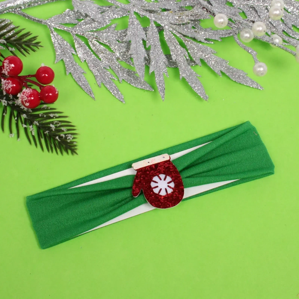 Повязка на голову детская «New Little Mi Mi - Новогодние варежки», микс 3 цвета, 4*16.5см