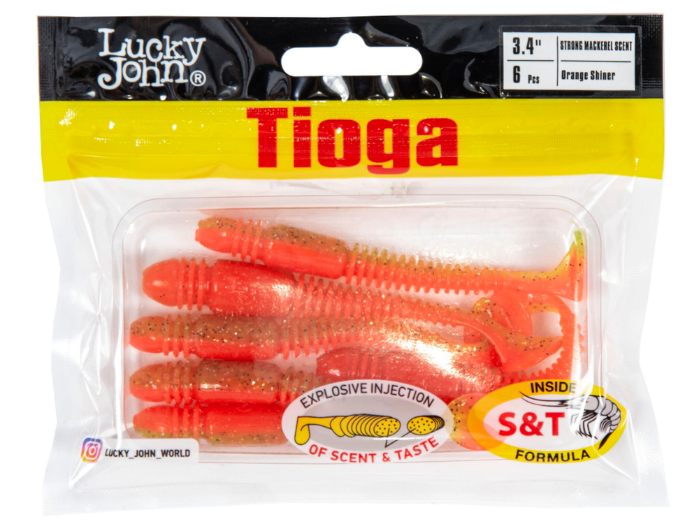 Мягкая съедобная приманка LJ Pro Series Tioga 3.4 in (86 мм), цвет Z12, 6 шт