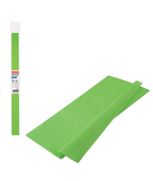 Бумага крепированная 50*250 см светло-зеленая БРАУБЕРГ (126536)